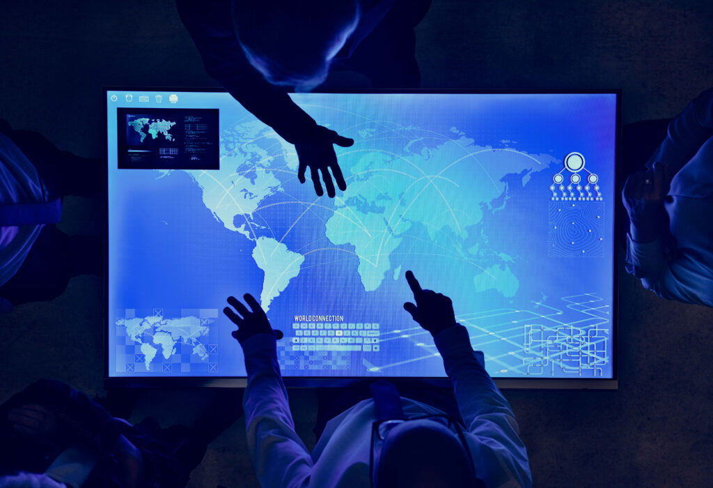 futuristic global business